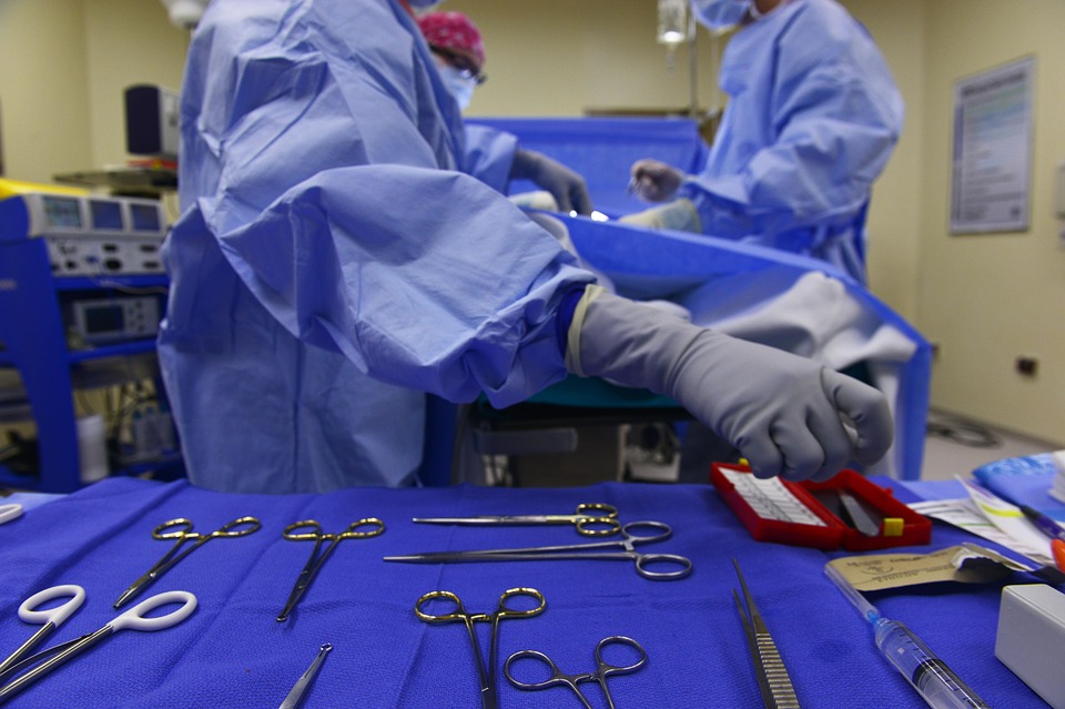 surgical equipment on table